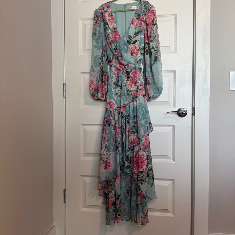 Eliza J Floral High-Low Maxi Dress